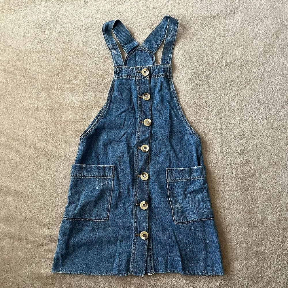 River Island Button-Up Denim Mini Dress
